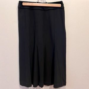 Ann Taylor midi black wool skirt